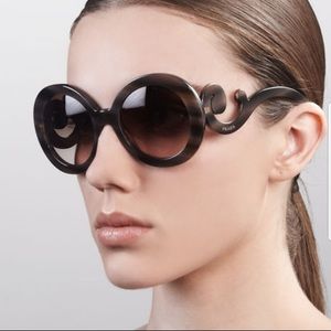 prada circle glasses